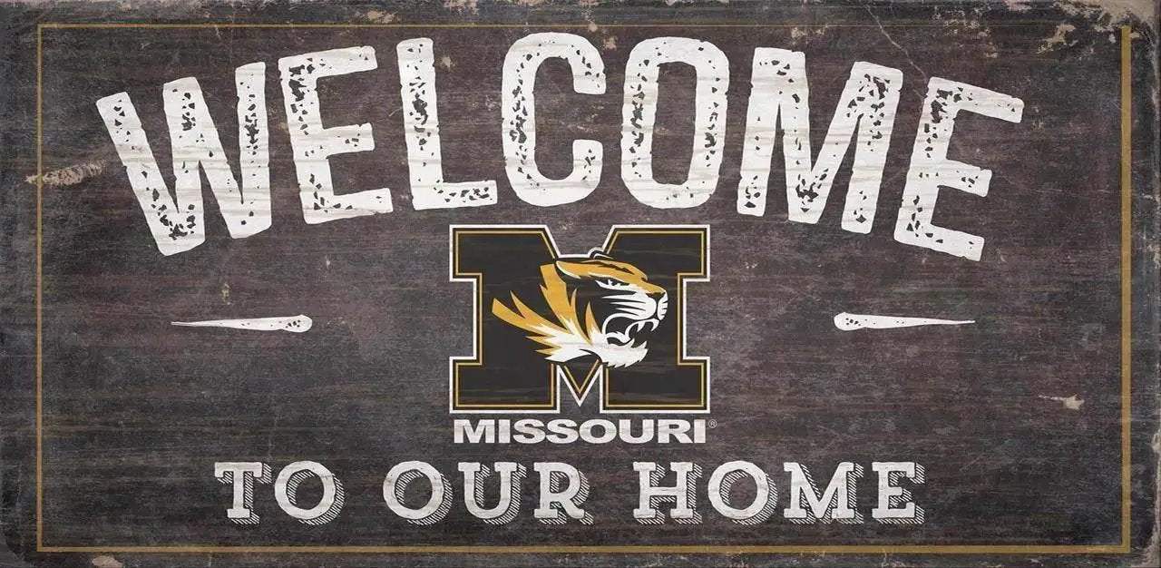 Missouri Tigers Wood Sign Welcome Home 6x12 Rustic Decor - ToylandEU