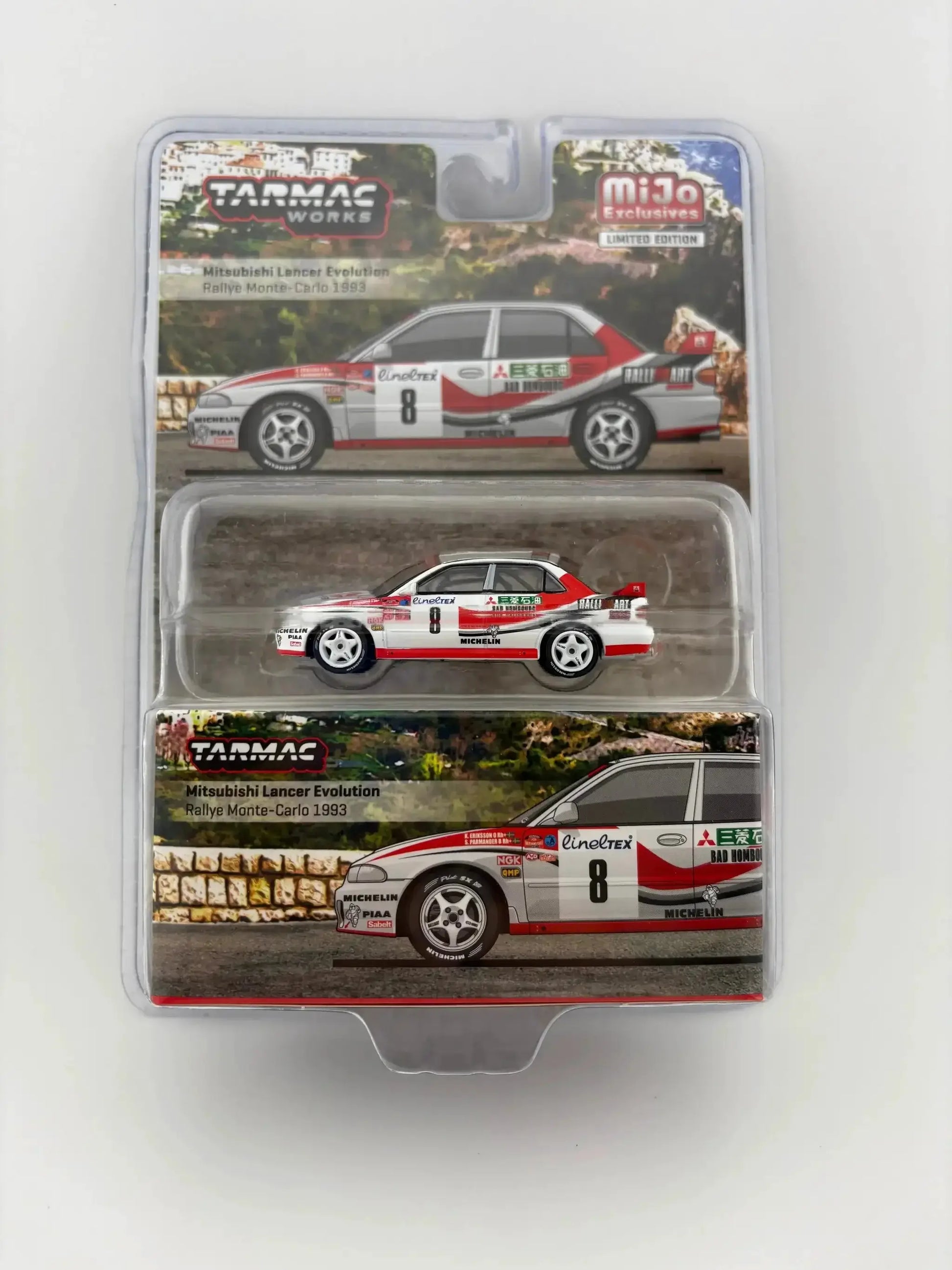 Mitsubishi Lancer Evolution Rally Monte Carlo Diecast Model MiJo Exclusive - ToylandEU