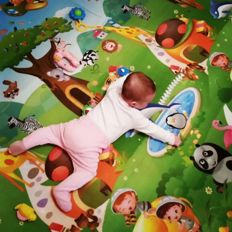 MoShuBeCN Baby Play Mat Double Sided Animals Educational Soft Rug For Babies - ToylandEU