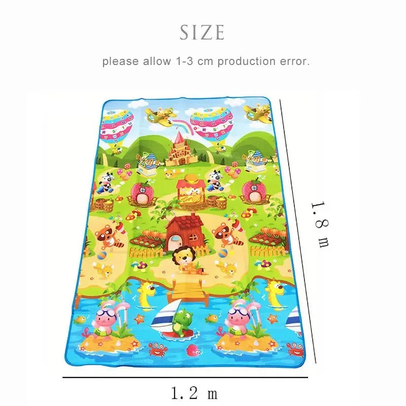 MoShuBeCN Baby Play Mat Double Sided Animals Educational Soft Rug For Babies - ToylandEU