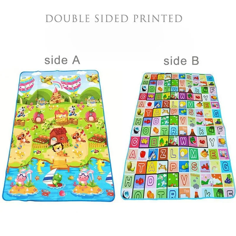 MoShuBeCN Baby Play Mat Double Sided Animals Educational Soft Rug For Babies - ToylandEU