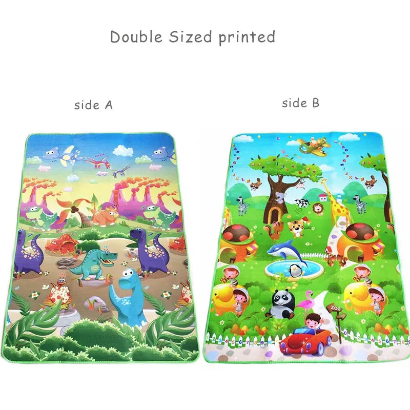 MoShuBeCN Baby Play Mat Double Sided Animals Educational Soft Rug For Babies - ToylandEU