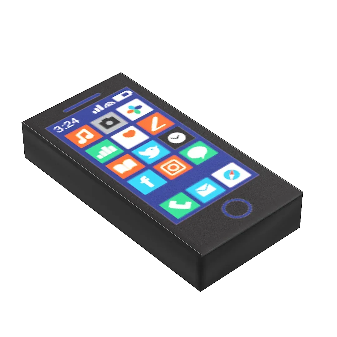 Mobile Phone Tile (1x2 Tile) for Minifigs ToylandEU