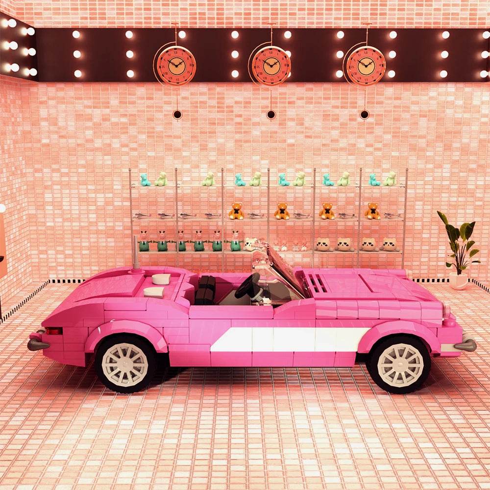 Moc 10321 Barbies Pink Corvett C1 Car Building Blocks Set - ToylandEU