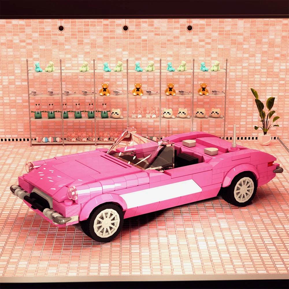Moc 10321 Barbies Pink Corvett C1 Car Building Blocks Set - ToylandEU