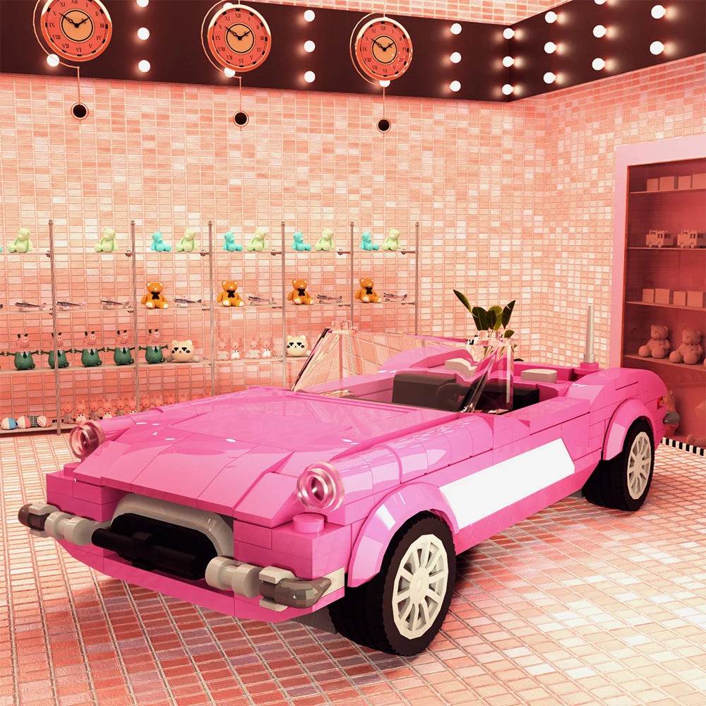 Moc 10321 Barbies Pink Corvett C1 Car Building Blocks Set - ToylandEU