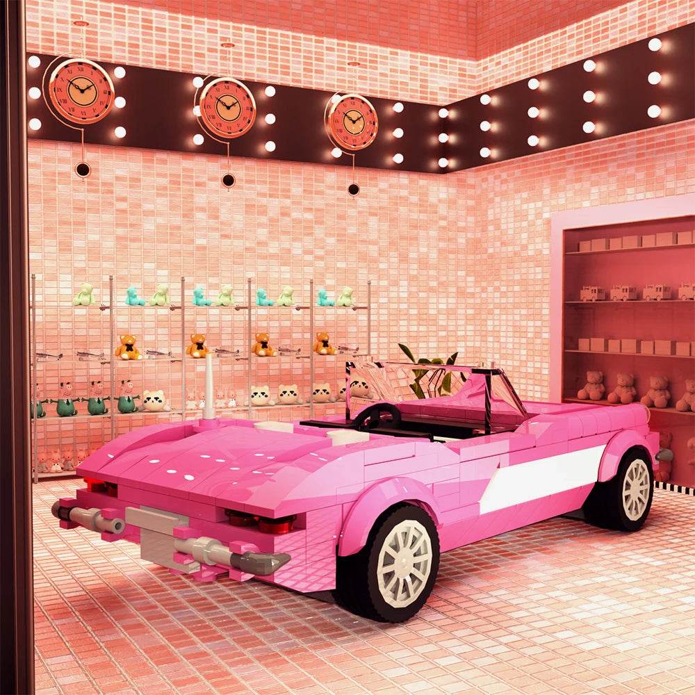 Moc 10321 Barbies Pink Corvett C1 Car Building Blocks Set - ToylandEU