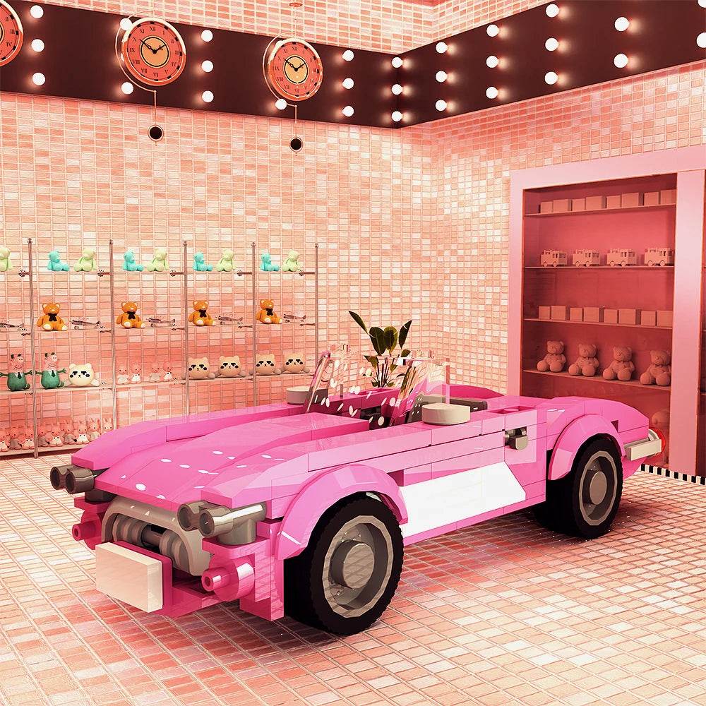 Moc 10321 Barbies Pink Corvett C1 Car Building Blocks Set - ToylandEU