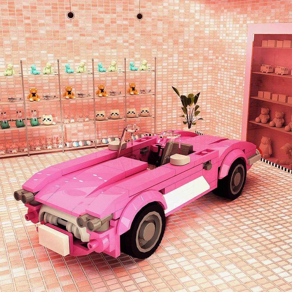Moc 10321 Barbies Pink Corvett C1 Car Building Blocks Set - ToylandEU