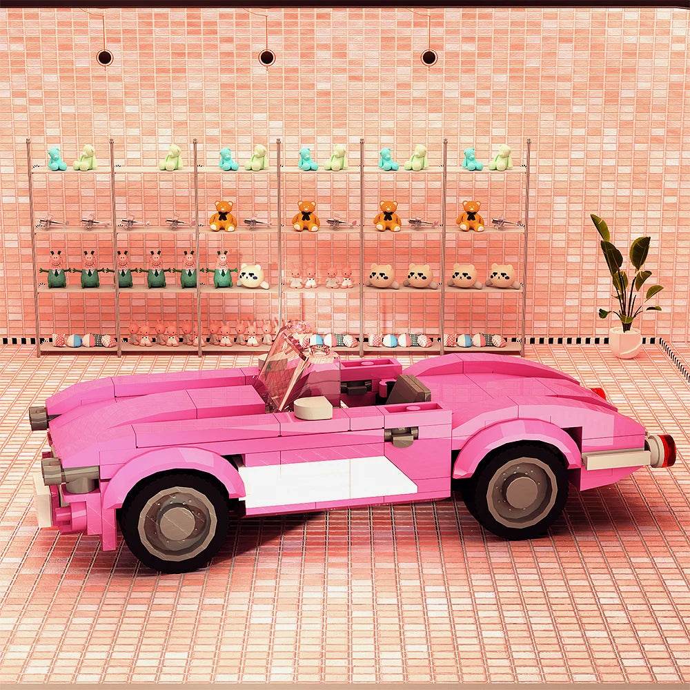 Moc 10321 Barbies Pink Corvett C1 Car Building Blocks Set - ToylandEU