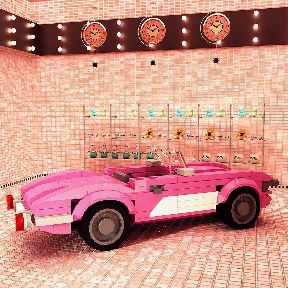 Moc 10321 Barbies Pink Corvett C1 Car Building Blocks Set - ToylandEU