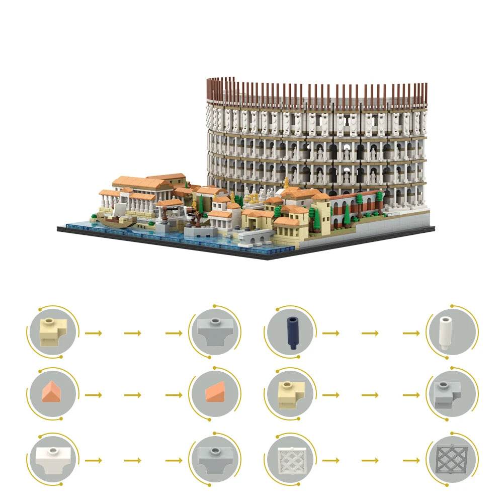 Moc Colosseum Building Blocks Ancient Coliseum Model Set - ToylandEU