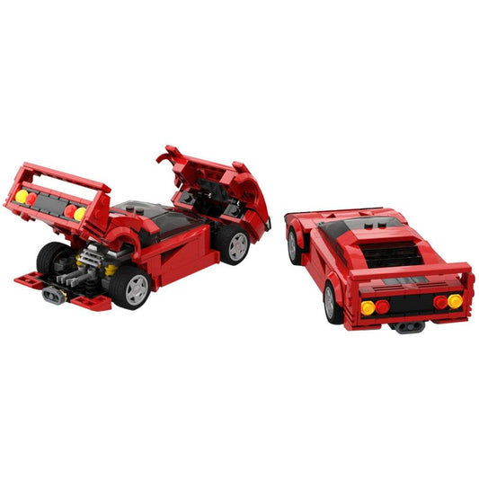 Moc Ferraried F40 Supercar Building Blocks Red Sports Car Set - ToylandEU