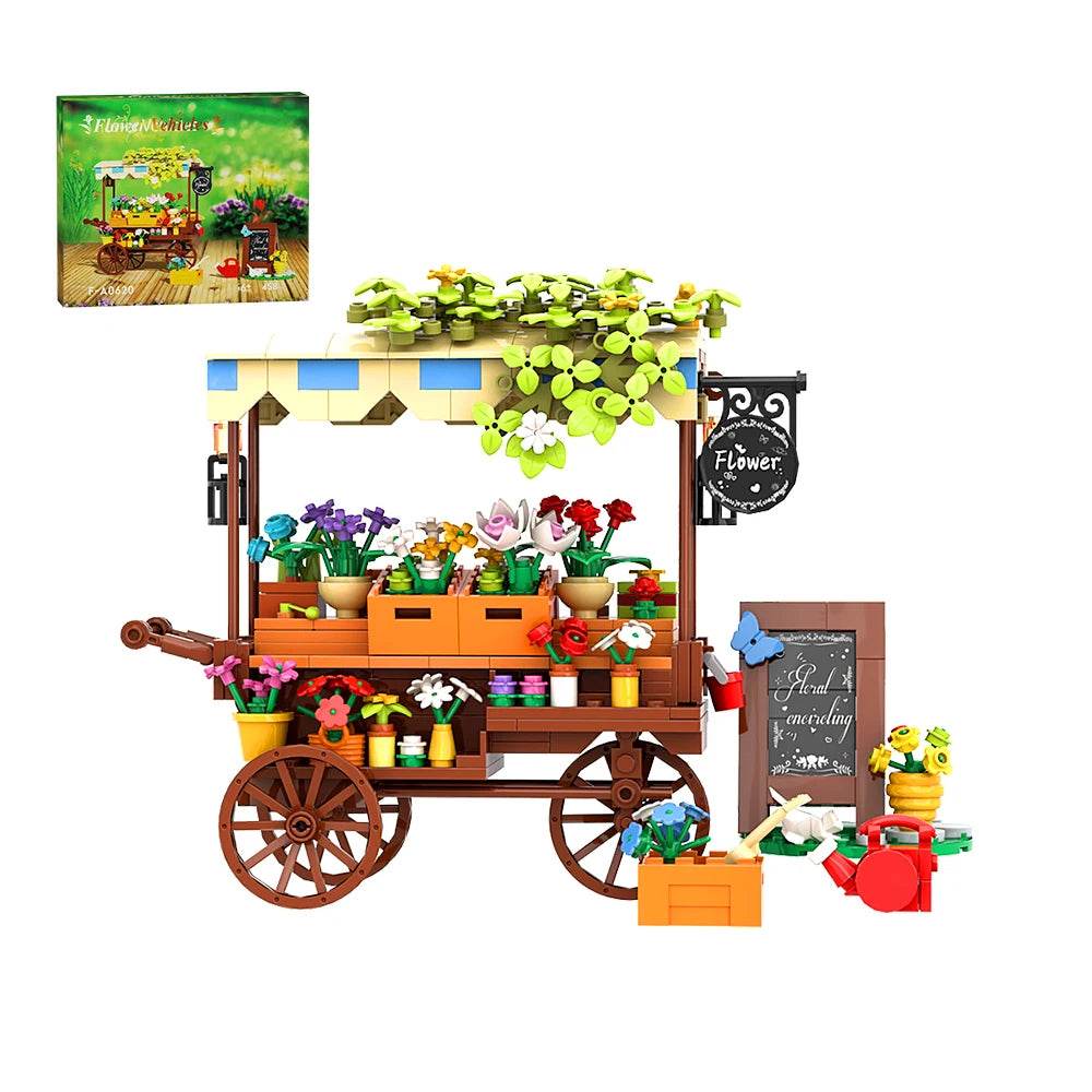 Moc Flower Vehicle Building Blocks Ideal DIY Model Deco - ToylandEU