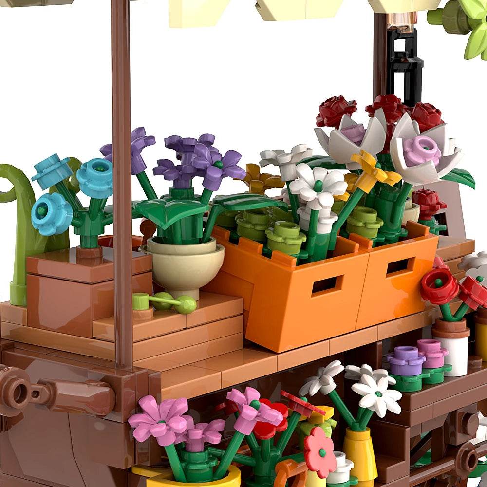 Moc Flower Vehicle Building Blocks Ideal DIY Model Deco - ToylandEU