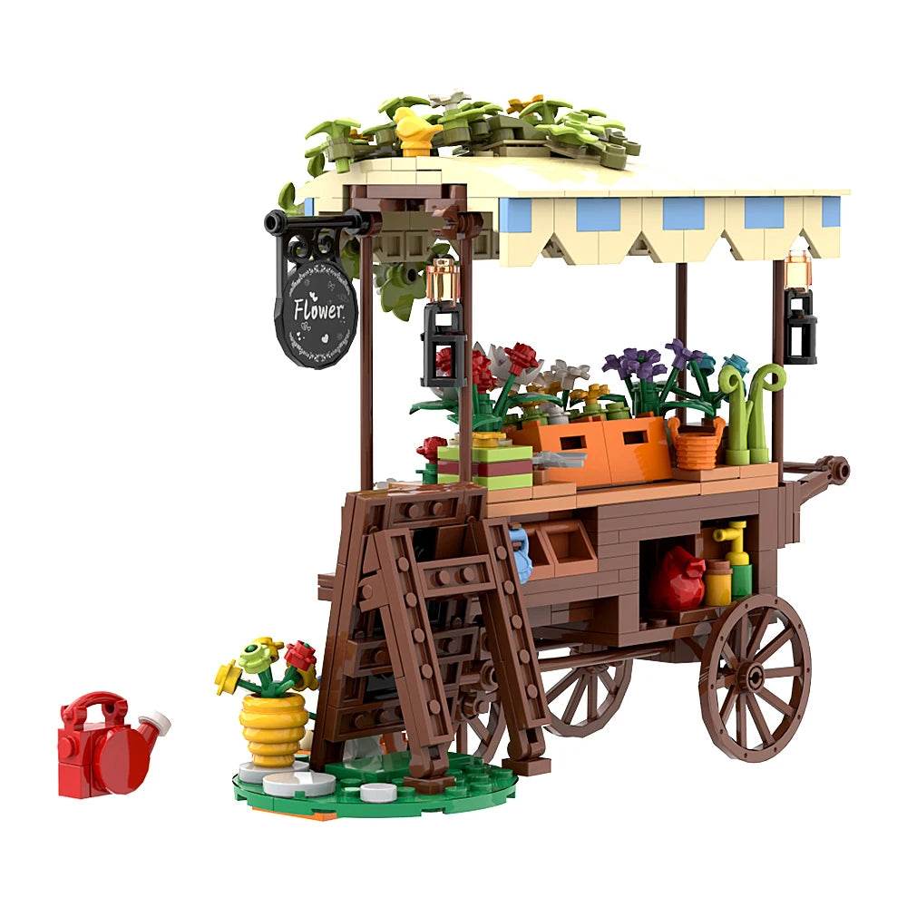 Moc Flower Vehicle Building Blocks Ideal DIY Model Deco - ToylandEU