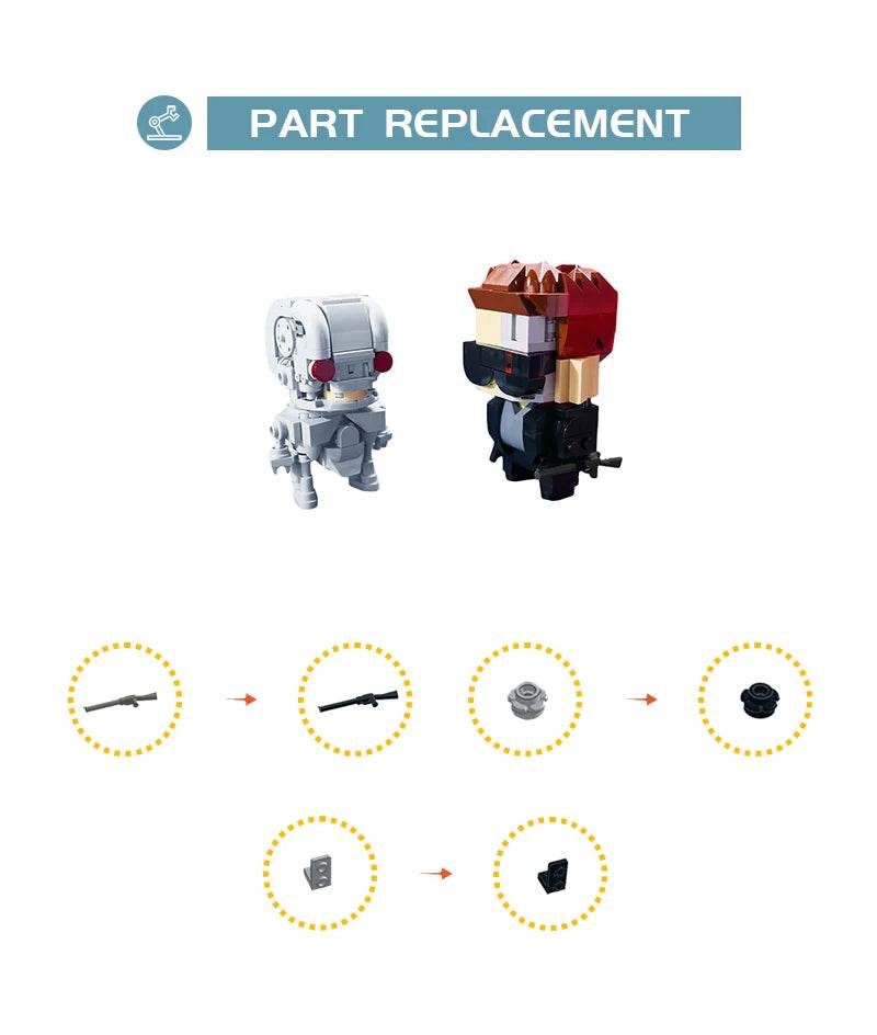 Moc Game Movie Series Brickheadz Action Figure Building Blocks Building Bricks MOC - ToylandEU