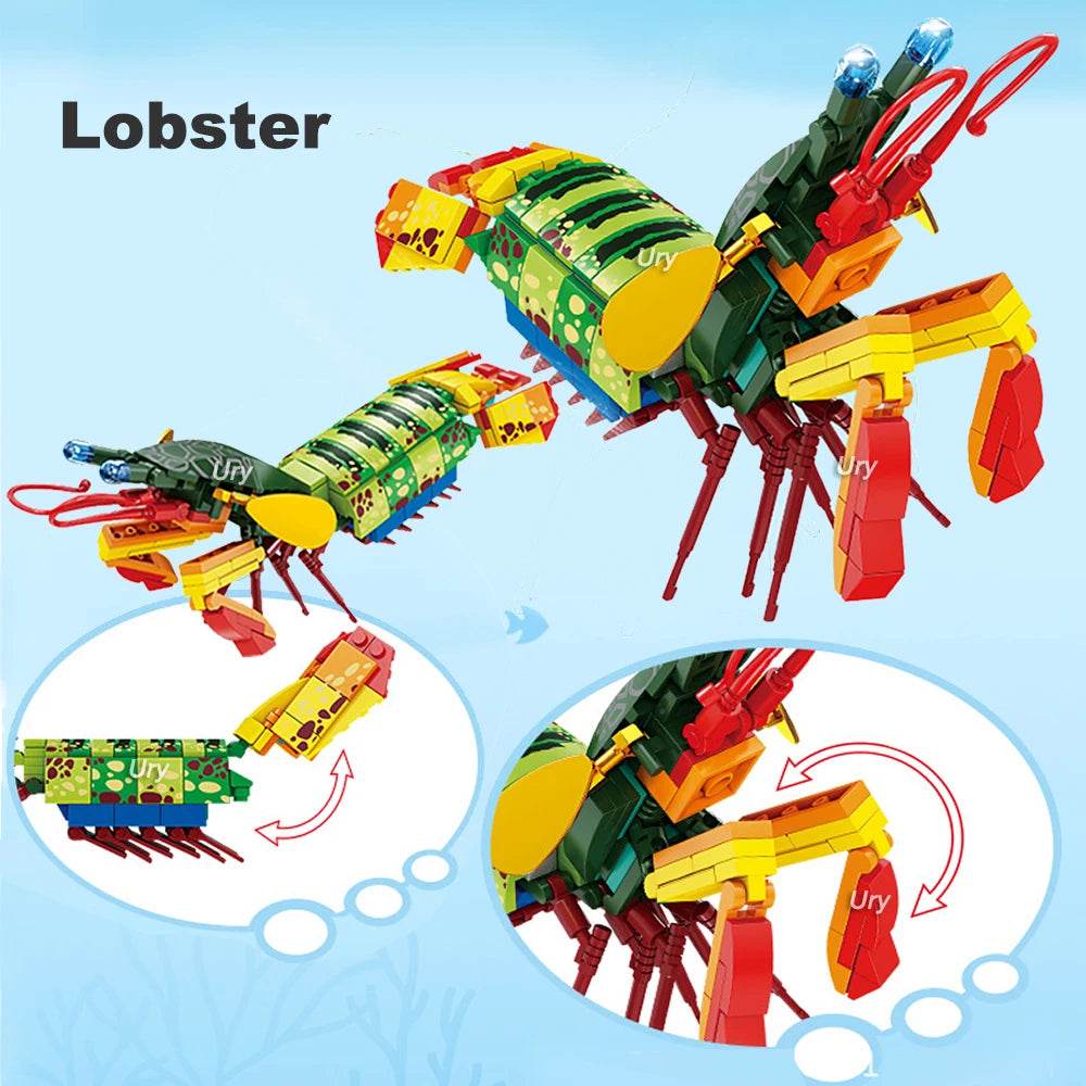 Moc Ocean Marine Fish Animals Building Blocks Toy Set for Kids - ToylandEU