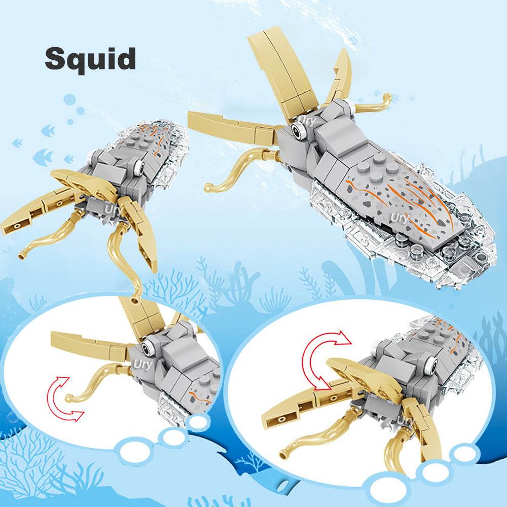 Moc Ocean Marine Fish Animals Building Blocks Toy Set for Kids - ToylandEU