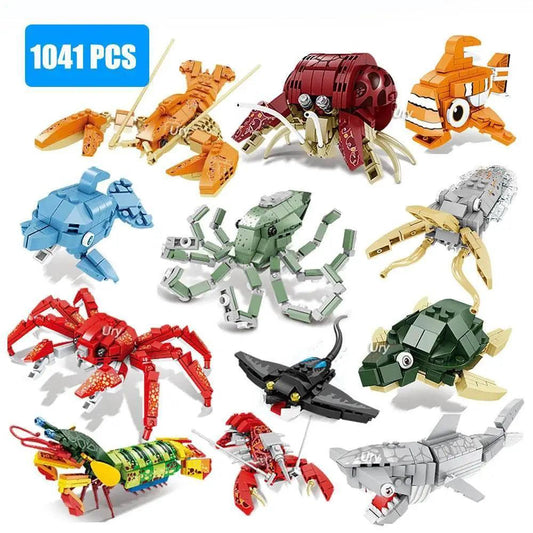  Moc Ocean Marine Fish Model Set Building Blocks Toy Gift -  ToylandEU™