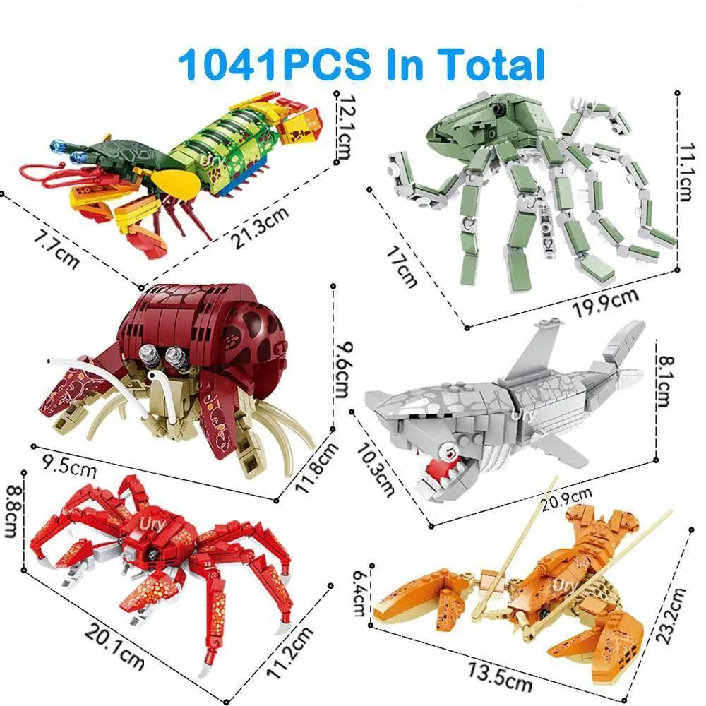  Moc Ocean Marine Fish Model Set Building Blocks Toy Gift -  ToylandEU™