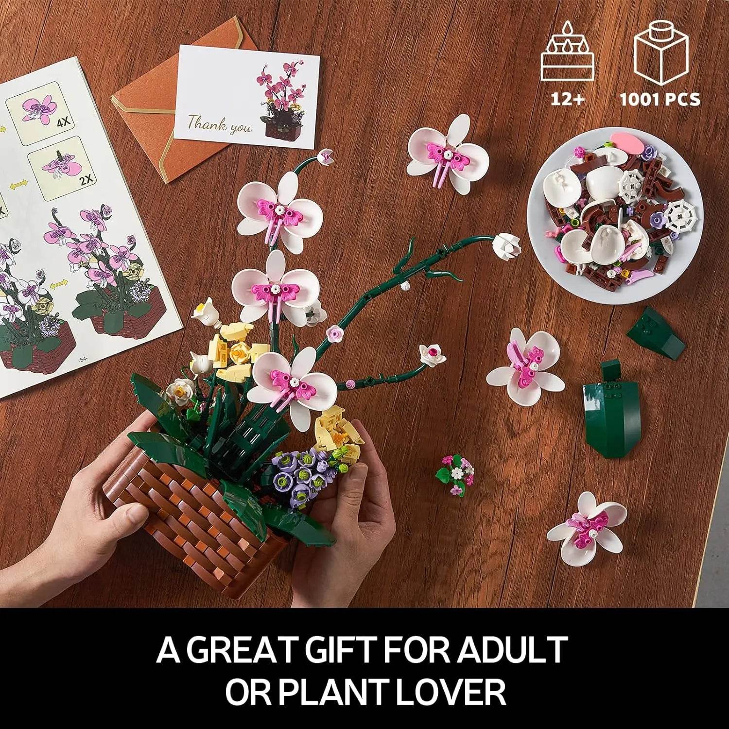 Moc Orchids Potted Building Blocks Succulents Model Toys - ToylandEU