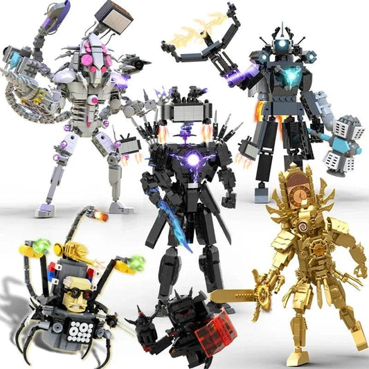 Moc Skibidi Toilet Action Figures Building Blocks For Kids Building Bricks MOC - ToylandEU