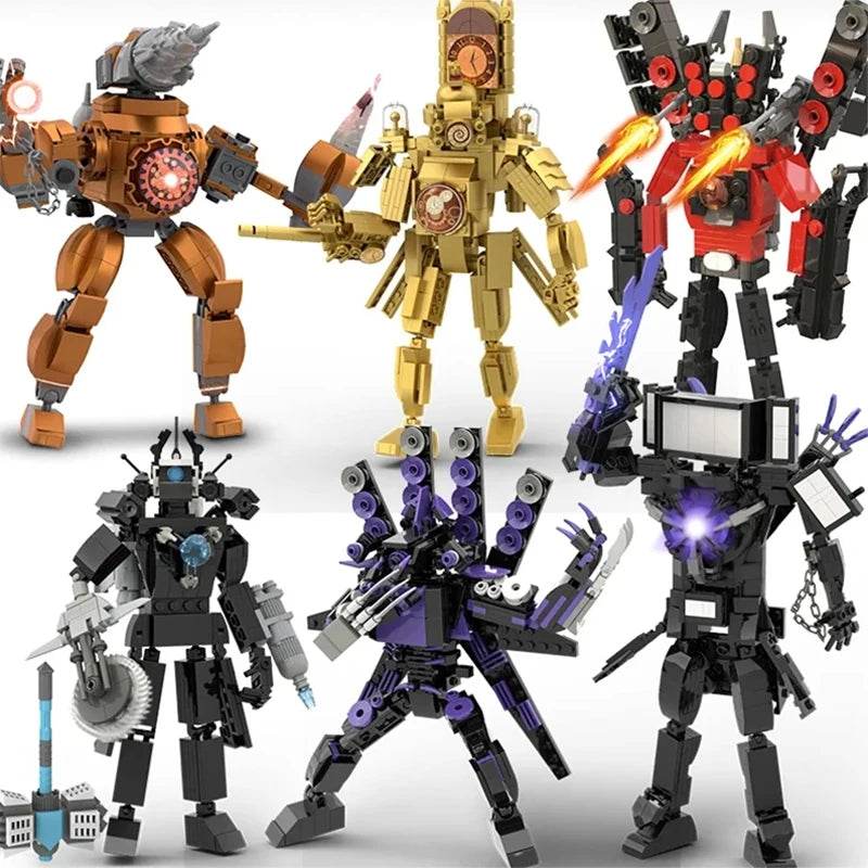 Moc Skibidi Toilet Action Figures Model Building Blocks Toys - ToylandEU