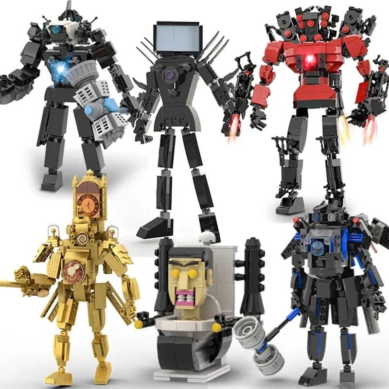 Moc Skibidi Toilet Action Figures Model Building Blocks Toys - ToylandEU