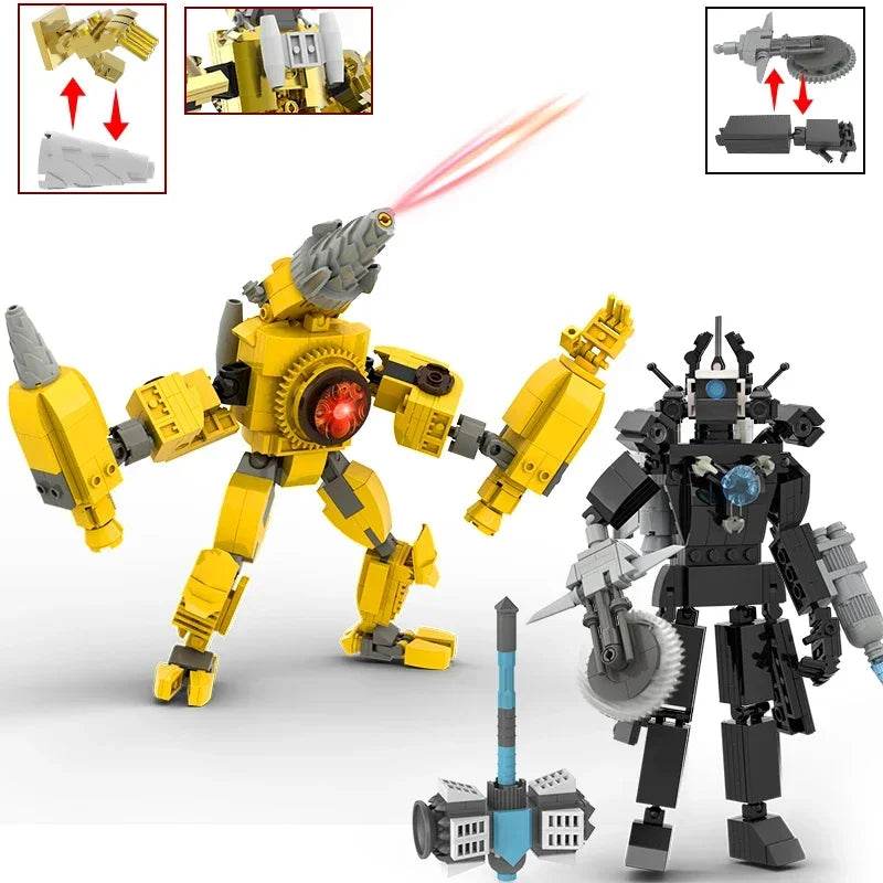 Moc Skibidi Toilet Action Figures Model Building Blocks Toys - ToylandEU