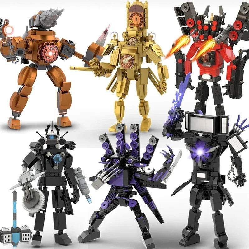 Moc Skibidi Toilet Action Figures Model Building Blocks Toys - ToylandEU