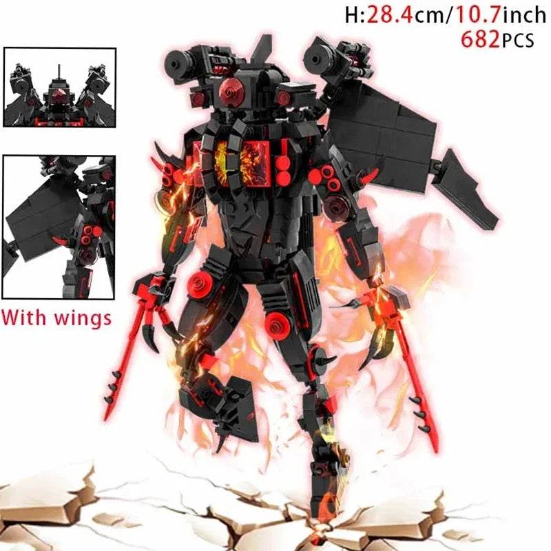 Moc Skibidi Toilet Action Figures Model Building Blocks Toys - ToylandEU