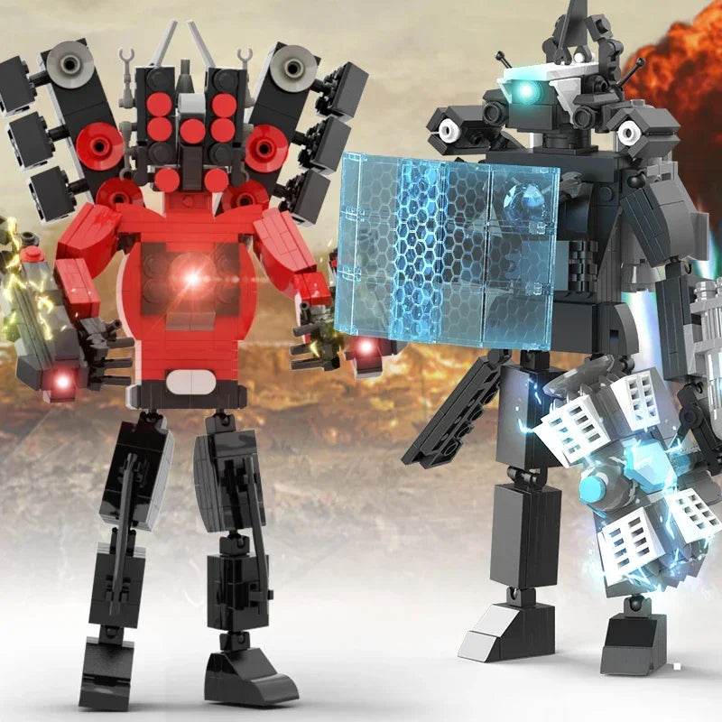 Moc Skibidi Toilet Action Figures Model Building Blocks Toys - ToylandEU