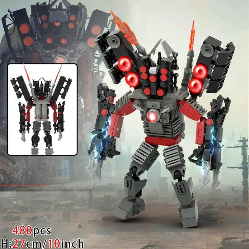 Moc Skibidi Toilet Figures Model Blocks Titan Cameraman Speakerman Construction Toys for Boys Halloween Party Gifts - ToylandEU