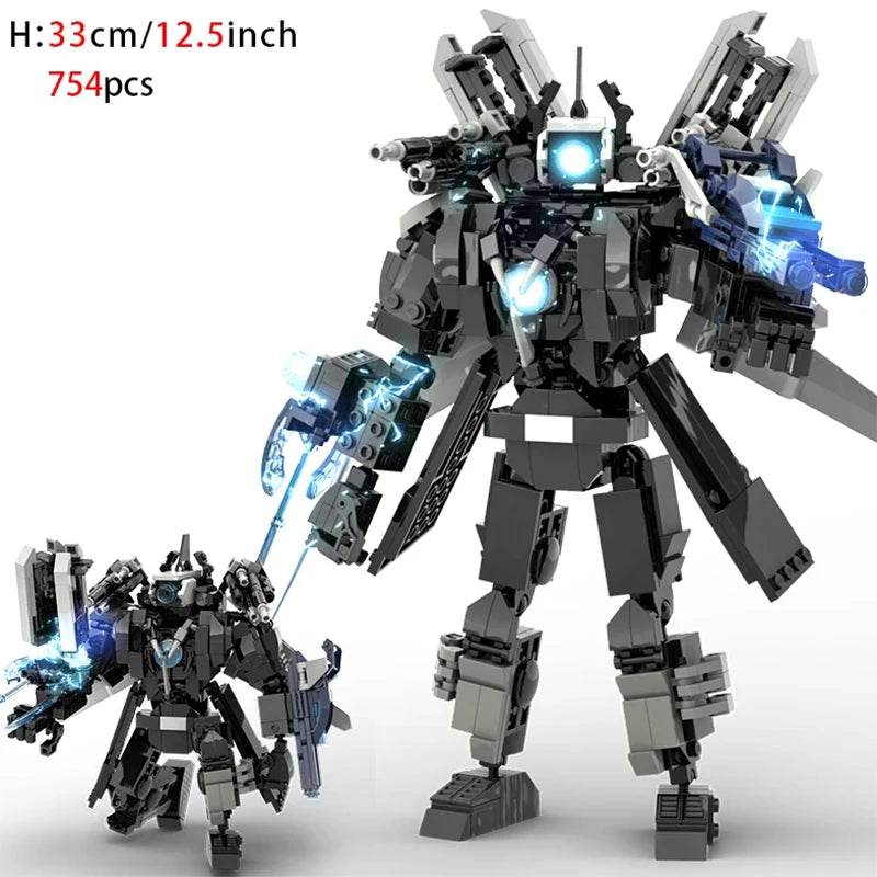 Moc Skibidi Toilet Figures Model Blocks Titan Cameraman Speakerman Construction Toys for Boys Halloween Party Gifts - ToylandEU