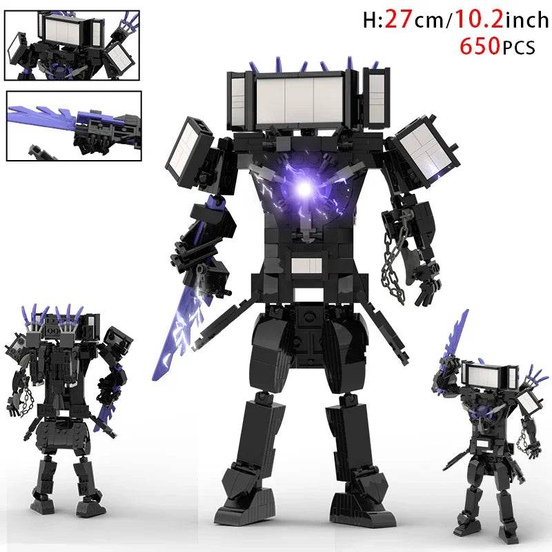 Moc Skibidi Toilet Figures Model Blocks Titan Cameraman Speakerman Construction Toys for Boys Halloween Party Gifts - ToylandEU