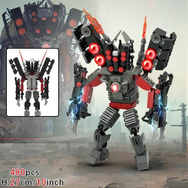 Moc Skibidi Toilet Figures Model Blocks Titan Cameraman Speakerman Construction Toys for Boys Halloween Party Gifts - ToylandEU