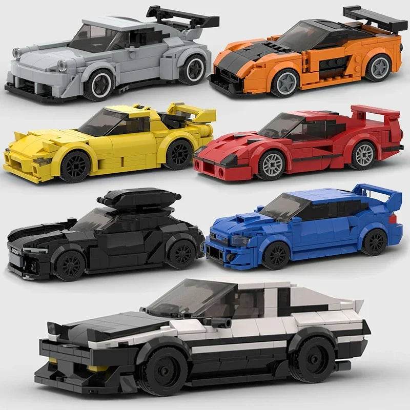 Moc Speed Champions AE86 Cars Racers Building Blocks Set - ToylandEU