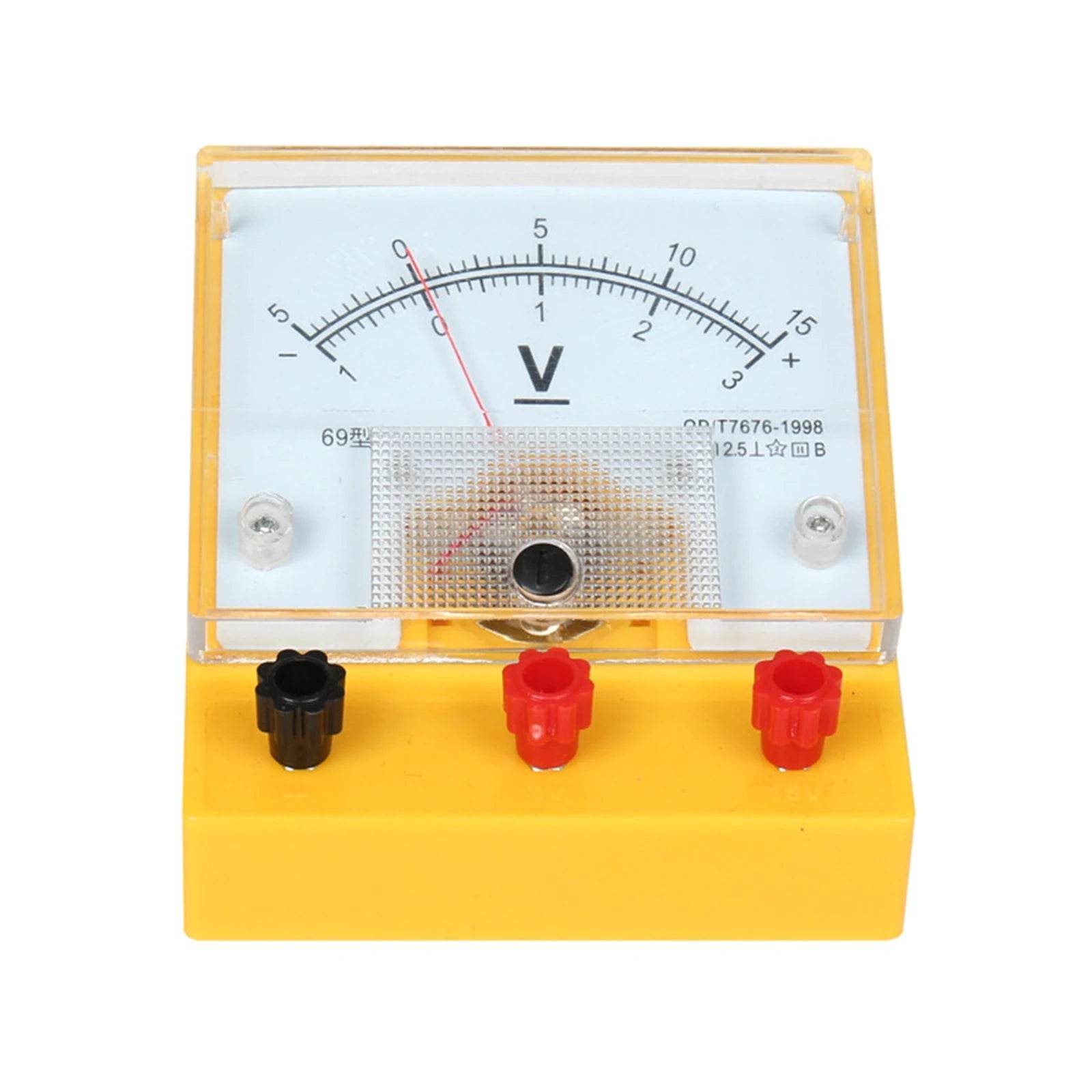Model 69 Physics Analog DC Voltage Meter Panel Voltmeter Physical Electricity Teaching Instrument - ToylandEU
