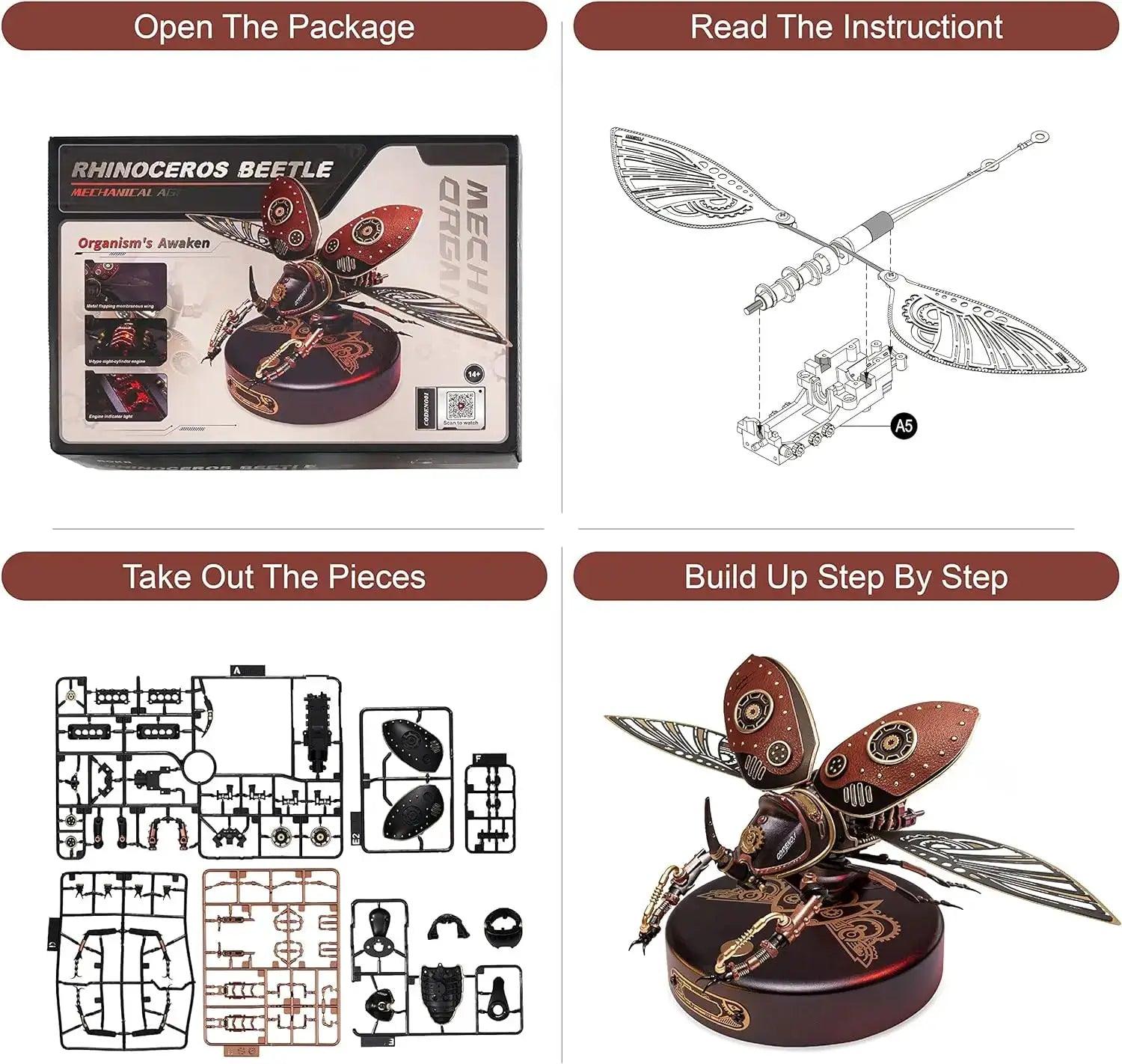  Robotime Rhinoceros Beetle 3D Model Kit Easy Assembly -  ToylandEU™