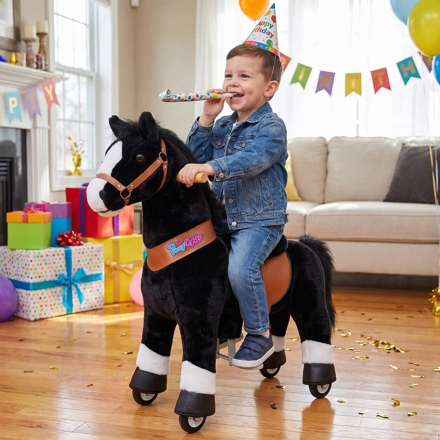 Model U® Horse Ride-On Toy Age 3–4 – Black - PonyCycle, Inc.