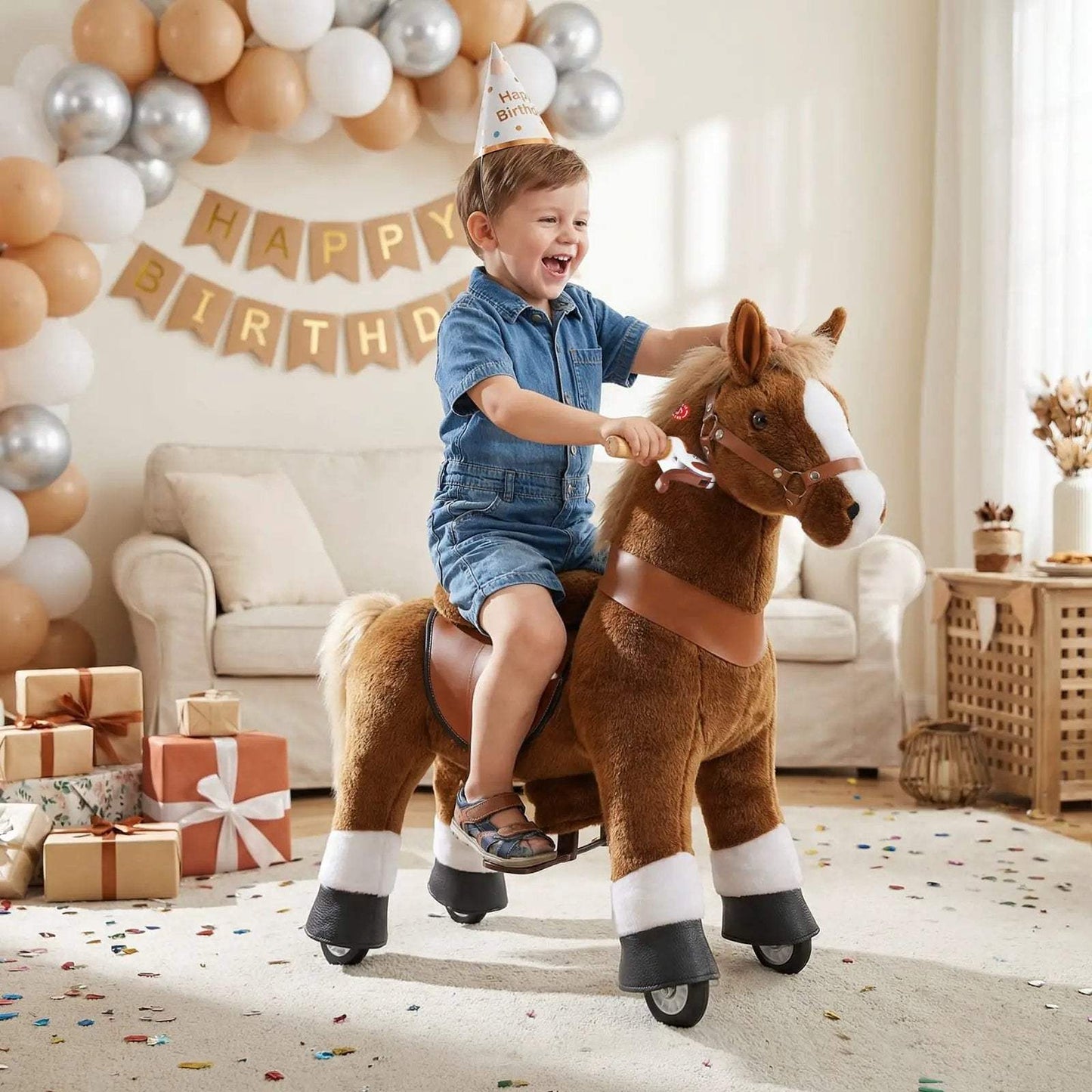 Model U® Horse Ride-On Toy Age 3–4 – Brown - PonyCycle, Inc.