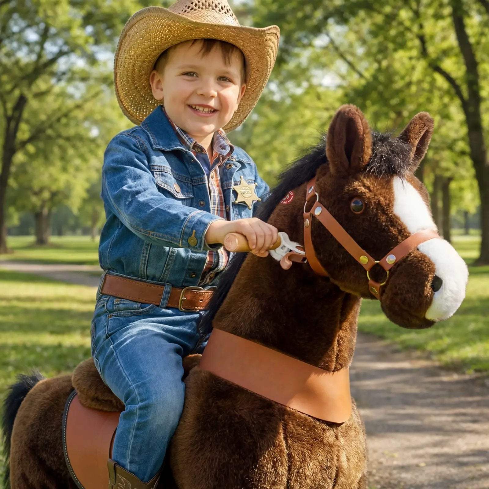Model U® Horse Ride-On Toy Age 3–4 – Chocolate - PonyCycle, Inc.