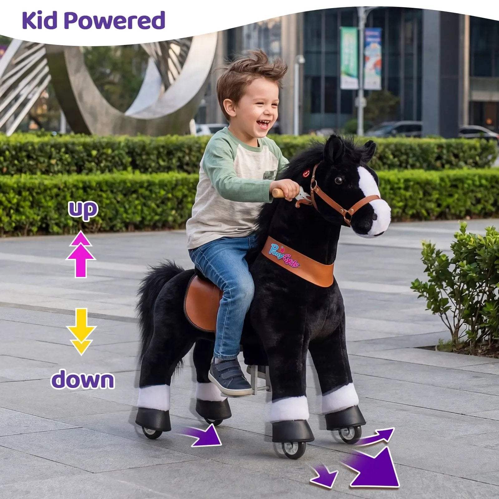 Model U® Horse Ride-On Toy Age 4–7 – Black - PonyCycle, Inc.