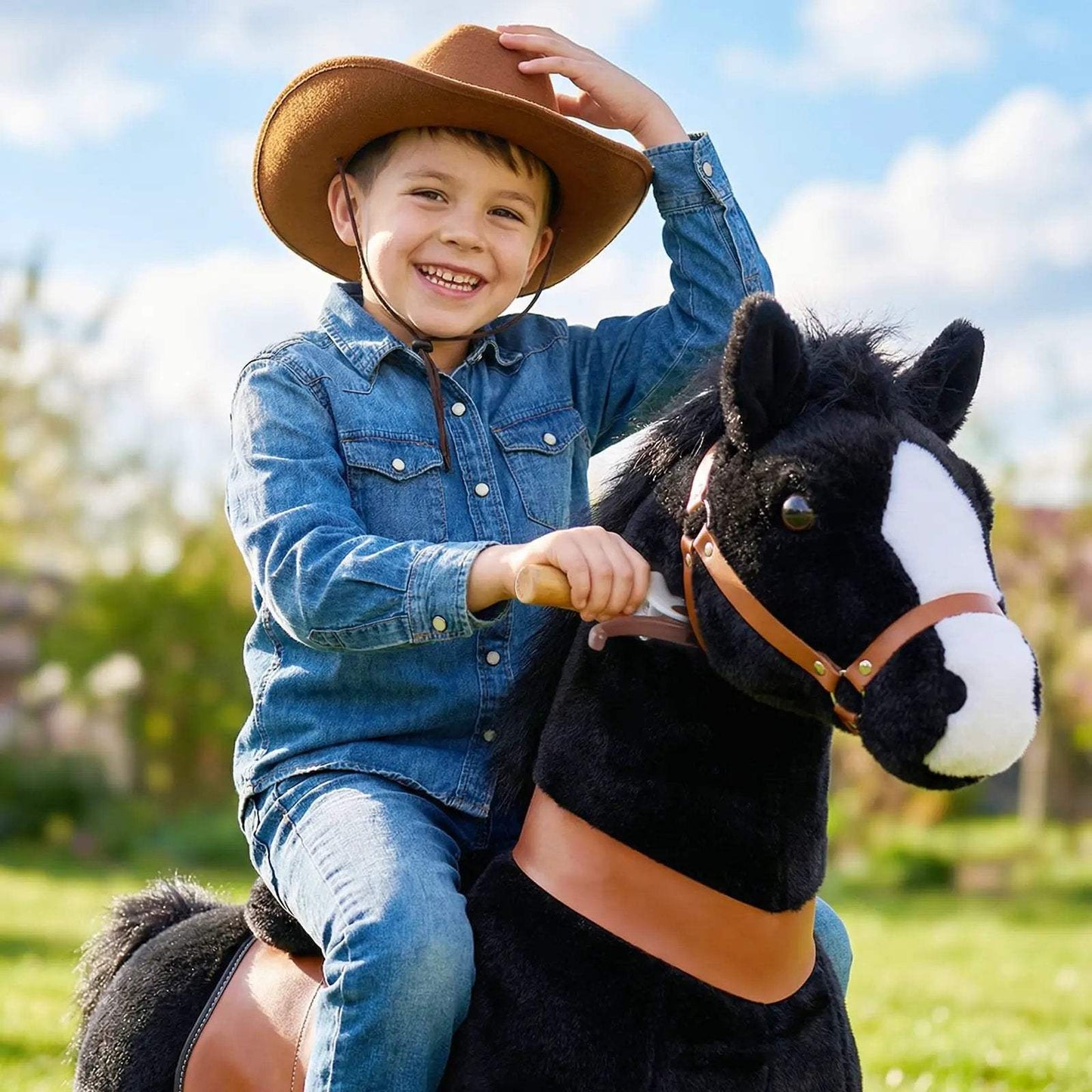 Model U® Horse Ride-On Toy Age 4–7 – Black - PonyCycle, Inc.