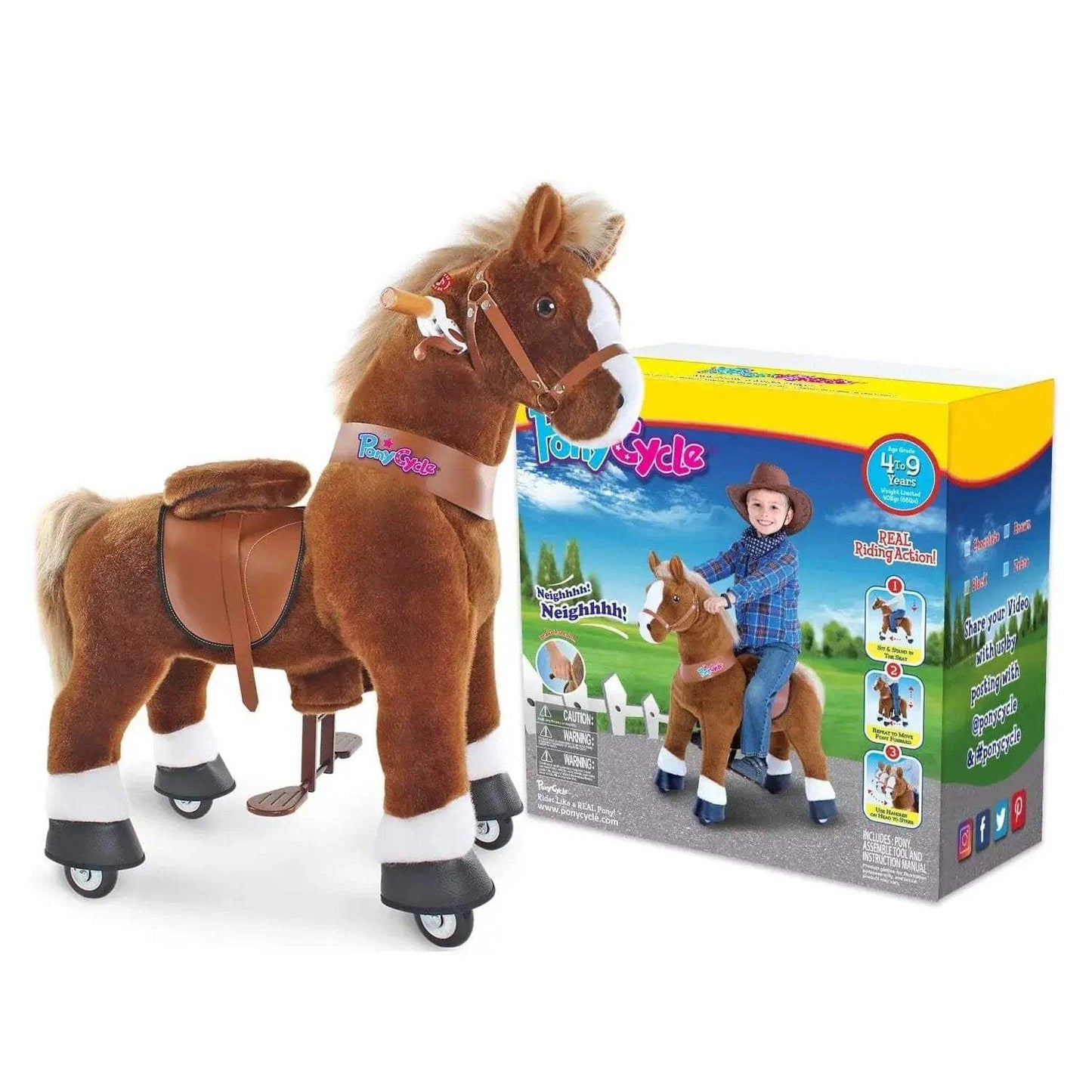 Model U® Horse Ride-On Toy Age 4–7 – Brown - ToylandEU