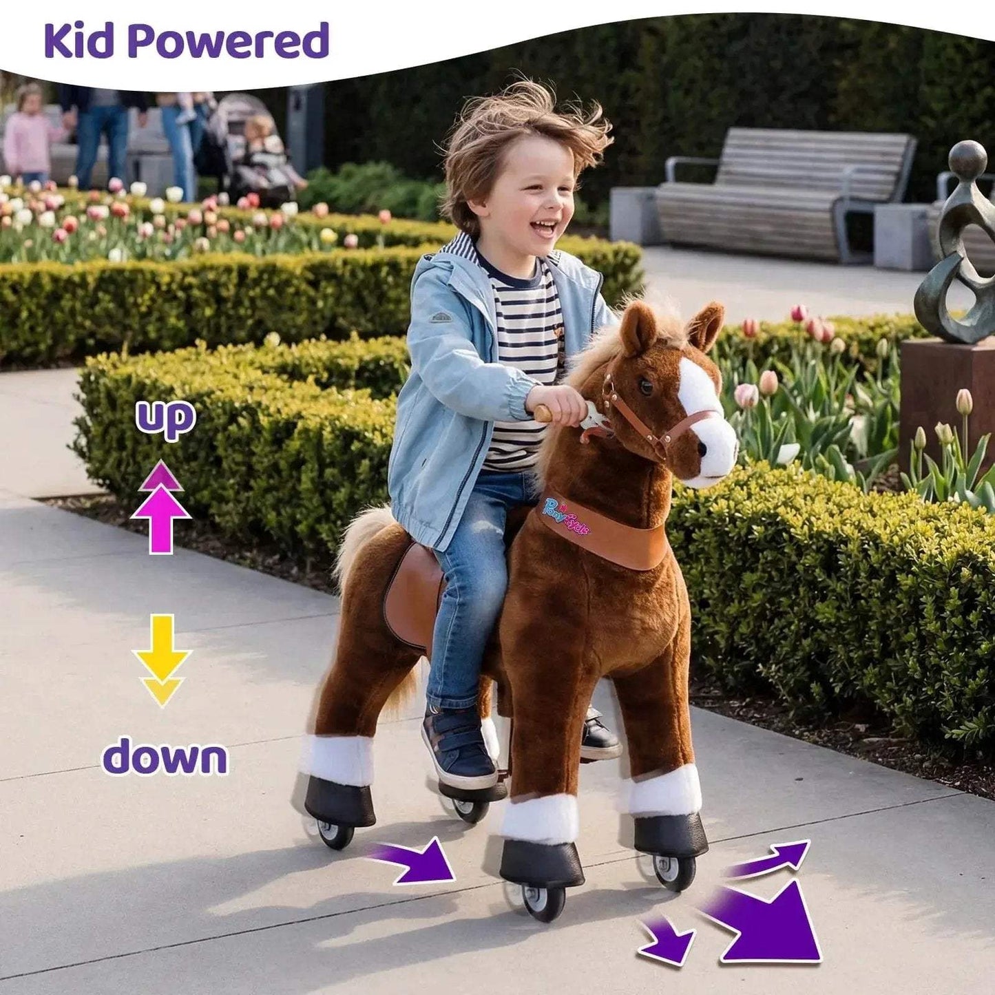 Model U® Horse Ride-On Toy Age 4–7 – Brown - ToylandEU