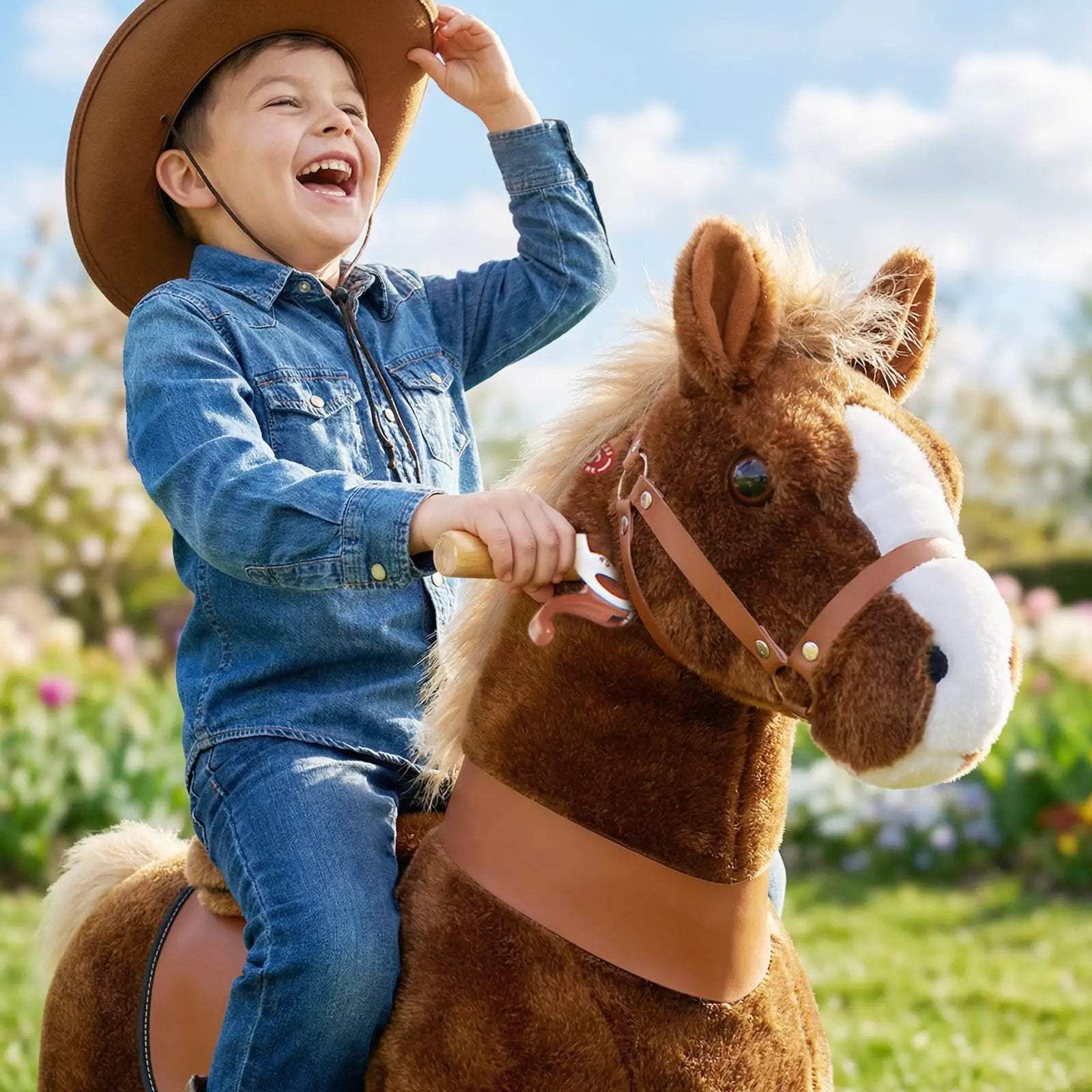 Model U® Horse Ride-On Toy Age 4–7 – Brown - PonyCycle, Inc.