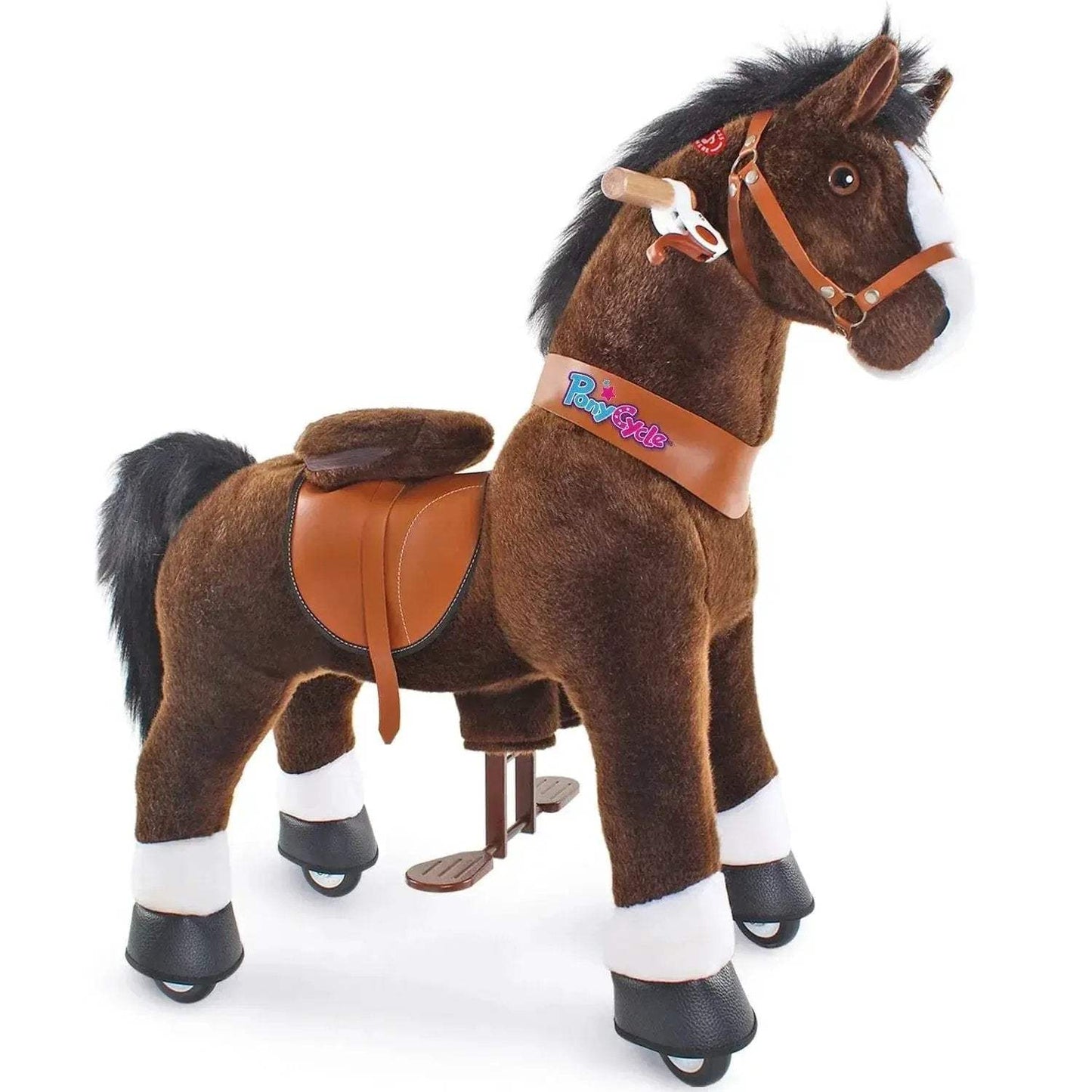 Horse Toy Riding Chocolate Model U Classic Design Durable - ToylandEU