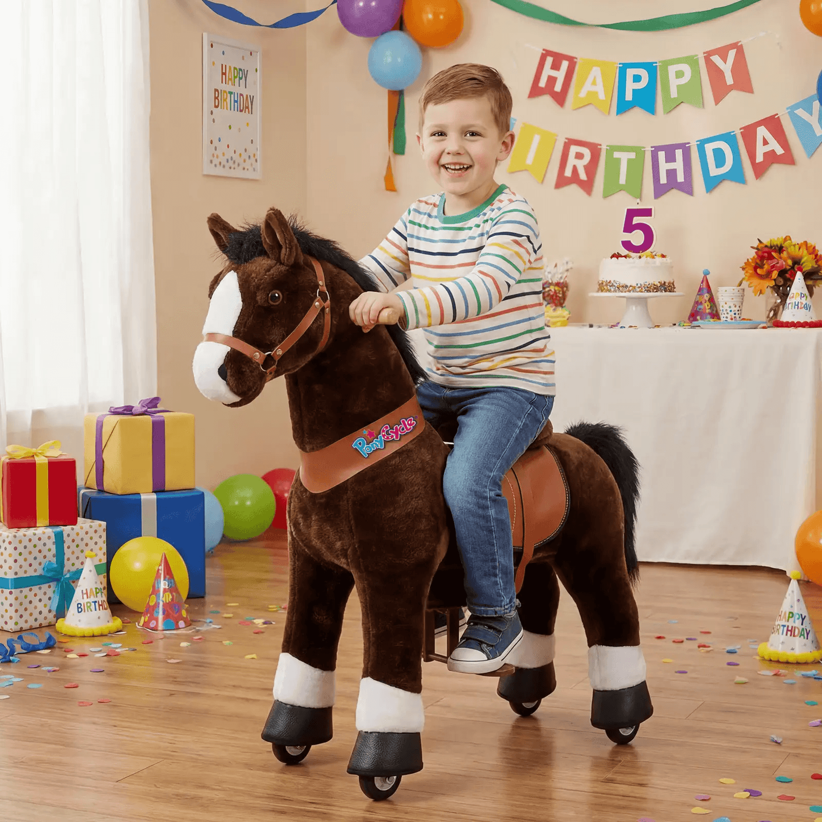 Model U® Horse Ride-On Toy Age 4–7 – Chocolate - PonyCycle, Inc.